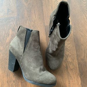 Olive Heeled Booties